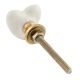 Cream Tiny Heart Ceramic Cabinet Knobs